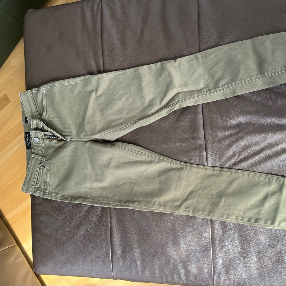 Olive Green Slim Fit Jeans